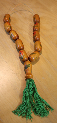 Greek worry wood beads - greek,