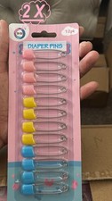 12 BABYNAPPY PINS ASSORTED