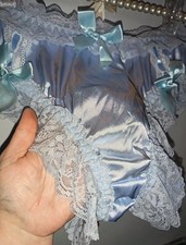 💙 Blue Satin Lace Frilly