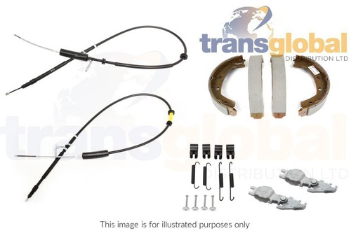 Handbrake shoes cable kit - shoes, &