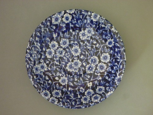 Burleigh blue calico saucer - burleigh,
