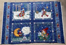 Kathy Schmitz Christmas Fabric Panel/Cushion Block Patchwork/Quilting 14" Square