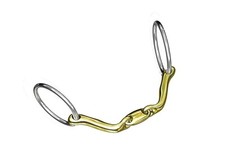 Loose Ring Snaffle Horse Bit Verbindend angle with Lozenge, GS & SS