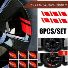 6x Red Reflective Car Wheel