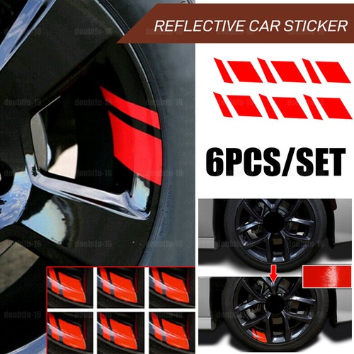 Red reflective car wheel - red,