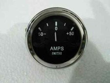 Smiths Ancillary Battery Charge Ammeter Gauge Chrome Rim 52mm 2"