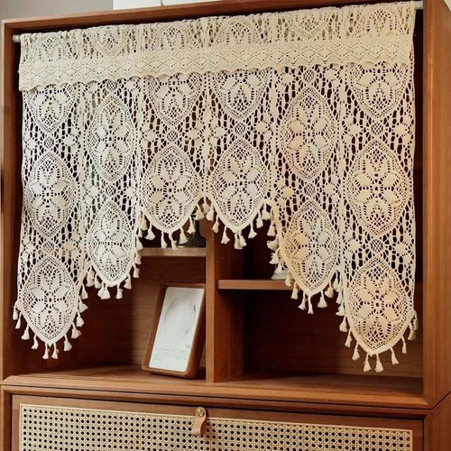 Boho crochet lace sheer - lace, swag