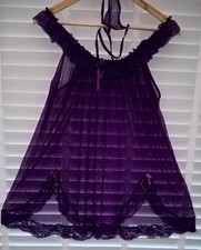 Sexy DARK PURPLE Sheer / SEE