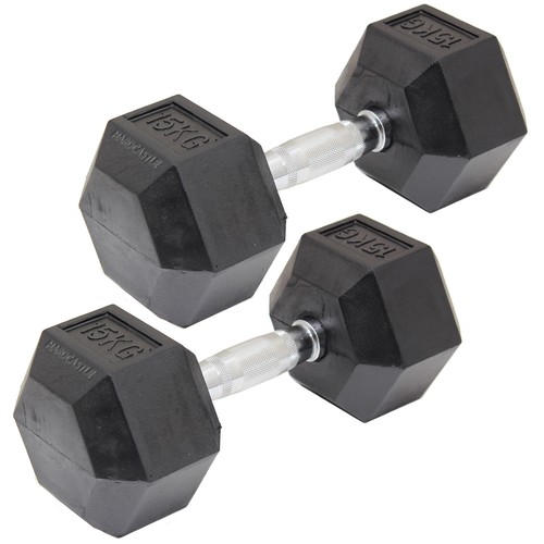 15kg hex dumbells - 15kg,