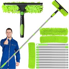 4.5M Telescopic Squeegee Cleaner Window Glass Cleaning Kit Extendable Pole Tool