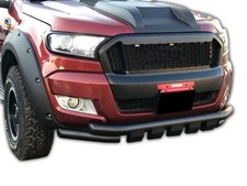 Black Bull Bar Double Spoiler City Bar For Ford Ranger 2016-2023 Stainless Steel