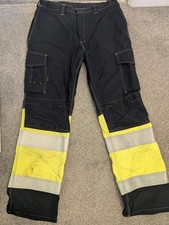 Hi-Viz Navy Men's Work Trousers Hazard Protection 36" R FR Anti Static 