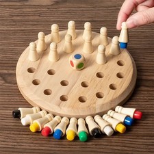Wooden Memory Match Stick Chess Colour Game Board Puzzle Montessori Edu for Kids