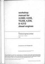 PERKINS ENGINE 4.2482 4.248 T4.236 4.236 4.212 WORKSHOP MANUAL