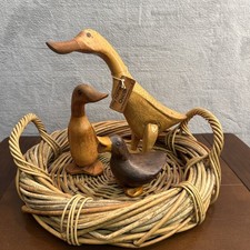 3 Vintage DCUK Wooden Ducks ~ Oscar ~ 25cm, 17cm & 11 cm - Indian Runner Ducks