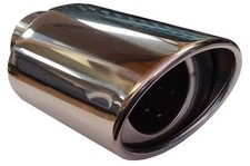 For Citroen Saxo 115X190MM OVAL EXHAUST TIP TAIL PIPE PIECE CHROME SCREW CLIP ON