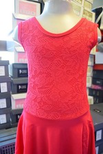 Red lace front sleeveless