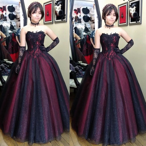 Gothic black and red - black, wedding