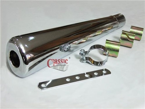 Oval short megaphone muffler - short,