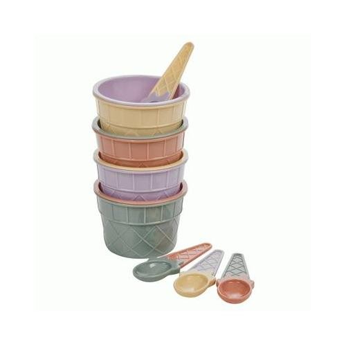 8pc ice cream - cream, bowl