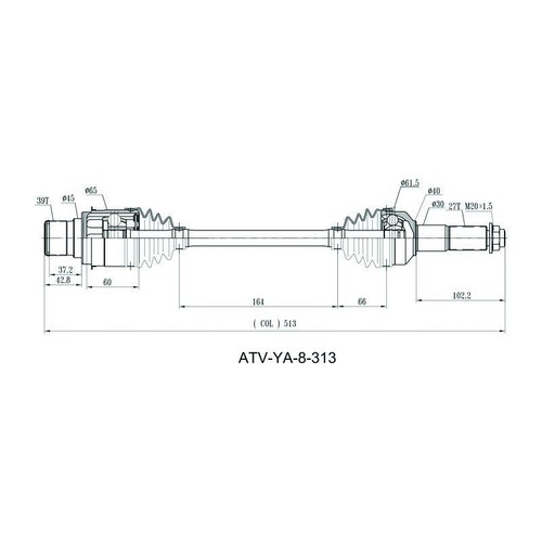 Yamaha yfm450 grizzly irs 2007 - irs,