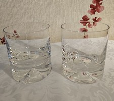 Pair of Dartington Crystal Old Fashioned Dimple Whiskey Glasses. No Box. VGC