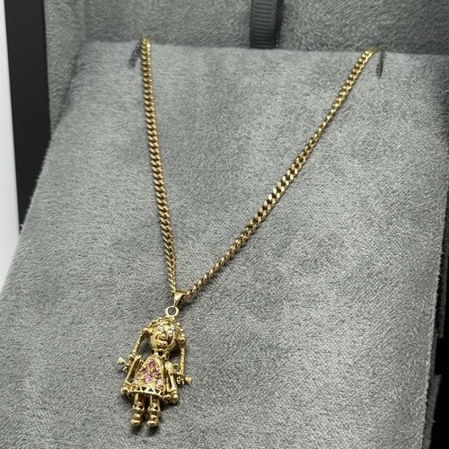 9ct clown pendant necklace - clown,