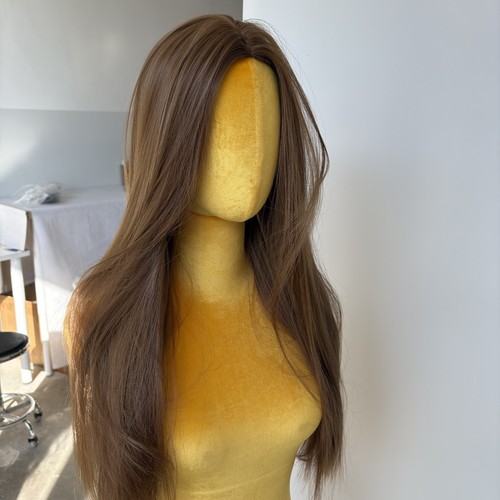 Long straight brown - long, synthetic