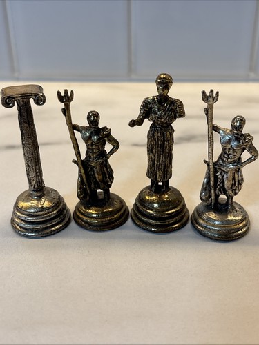 Antique metallic chess - chess, 4x