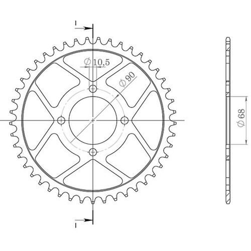Sunstar steel crown p520 d42 - sunstar,