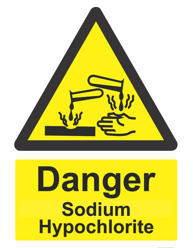 Danger sodium hypochlorite - sodium,