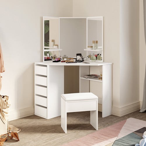 White dressing table - dressing, makeup