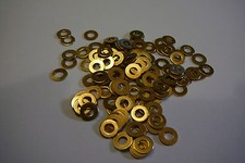 50 X M3 BRASS WASHERS SOLID