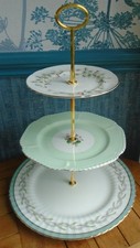 3 tier XL china cake stand