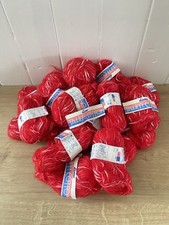 Vintage Lister Tahiti Cotton 62% Mohair Yarn 19 x 25g Red With White *PLS READ*
