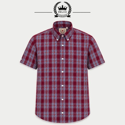 Relco check shirt short - relco, sleeve