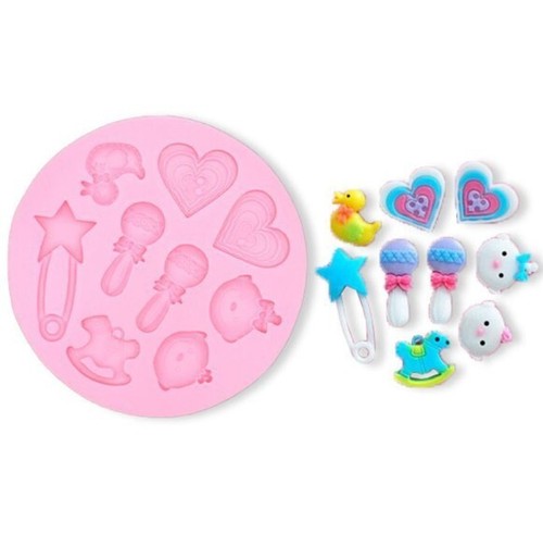 Baby shower silicone fondant - baby,