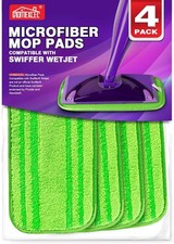 Reusable Mop Pads Flash Powermop Microfibre Wet Dry Machine Floor Refill Heads