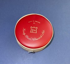 A GOOD VINTAGE HARDY VINYL FISHING REEL CASE  IN RARER RED COLOUR