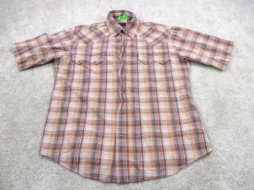 Roper shirt mens small brown - small,