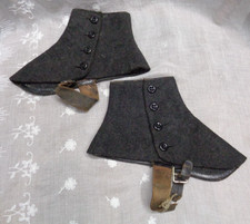 Antique Vtg Gray / Black Wool