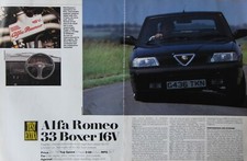 Original 1991 ALFA ROMEO 33 BOXER 16v Autocar magazine road test