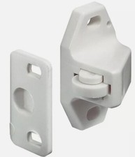 Roller Catch Cupboard Doors Caravan Motorhome Boat White Plastic Pack of 2 C129