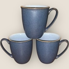 Denby Blue Jetty 3x Mugs 4”