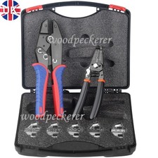 Ratcheting Wire Crimping Tool Set with 5 Die for Insulated Heat Shrink Connector