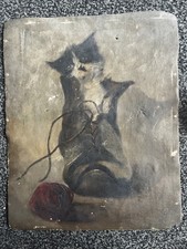 Very Old Painting CAT Canvas
