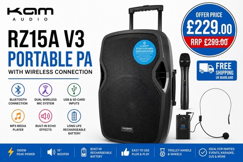 Kam rz15ap 1000w portable - 1000w,