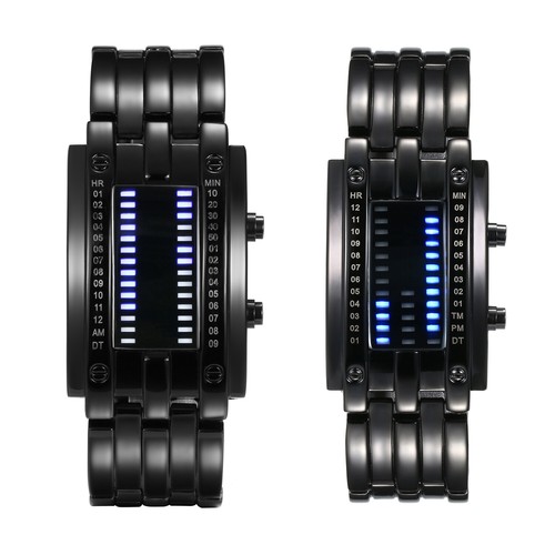 Men women binary watches - men's,
