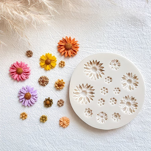 Daisy flowers fondant - daisy, mould