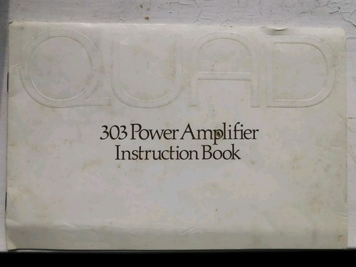 Quad 303 instruction manuals - quad,